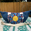 Load image into Gallery viewer, Star Dahlia & Denim Banana Bag