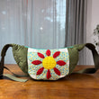 Load image into Gallery viewer, Star Dahlia &amp; Army Blanket Banana Bag
