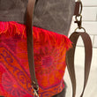 Load image into Gallery viewer, Vintage Towel &amp; Waxed Canvas Tote Bag
