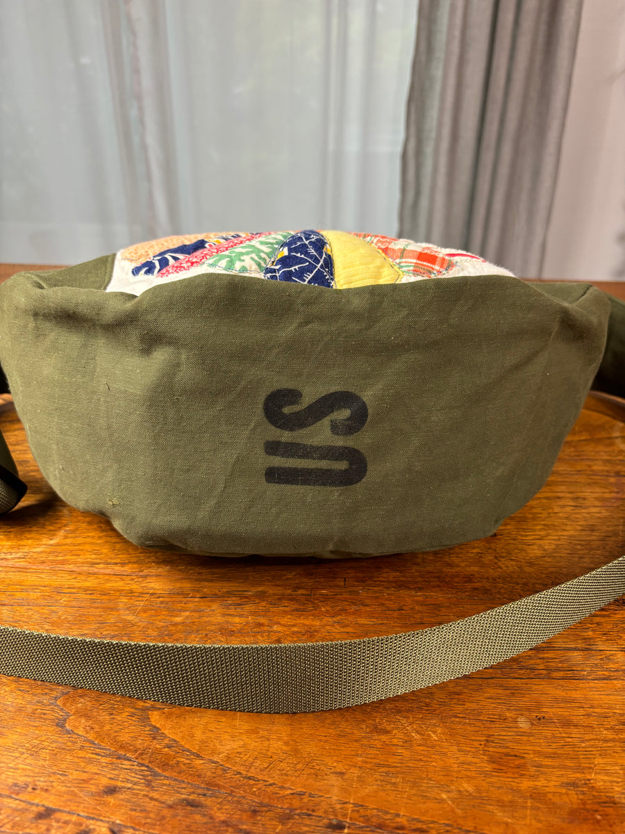 Dresden Plate & US Army Tent Banana Bag