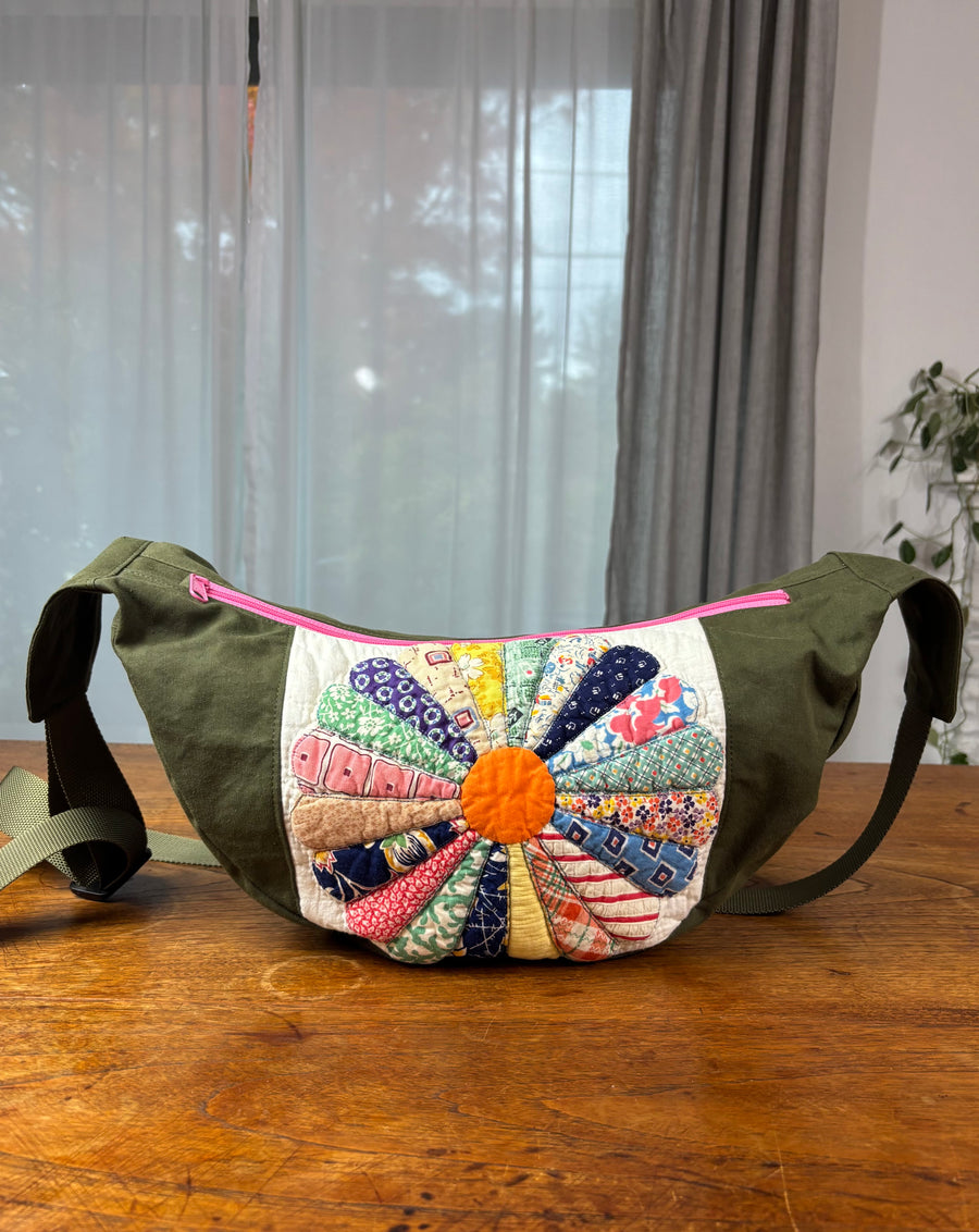 Dresden Plate & US Army Tent Banana Bag