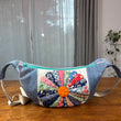 Load image into Gallery viewer, Dresden Plate &amp; Denim Banana Bag
