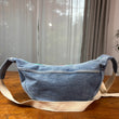 Load image into Gallery viewer, Dresden Plate &amp; Denim Banana Bag
