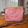 Load image into Gallery viewer, Purple Grandmother&#39;s Flower &amp; Pink Waxed Canvas Crossbody
