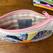 Load image into Gallery viewer, Small Dresden Plate Pouch with Sashiko Stitching
