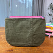 Load image into Gallery viewer, Small Star Dahlia &amp; US Army Tent Pouch
