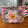 Load image into Gallery viewer, Medium Grandmother&#39;s Flower Pouch (pink)
