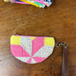 Load image into Gallery viewer, Mini Half Moon Pouch (pink &amp; yellow)
